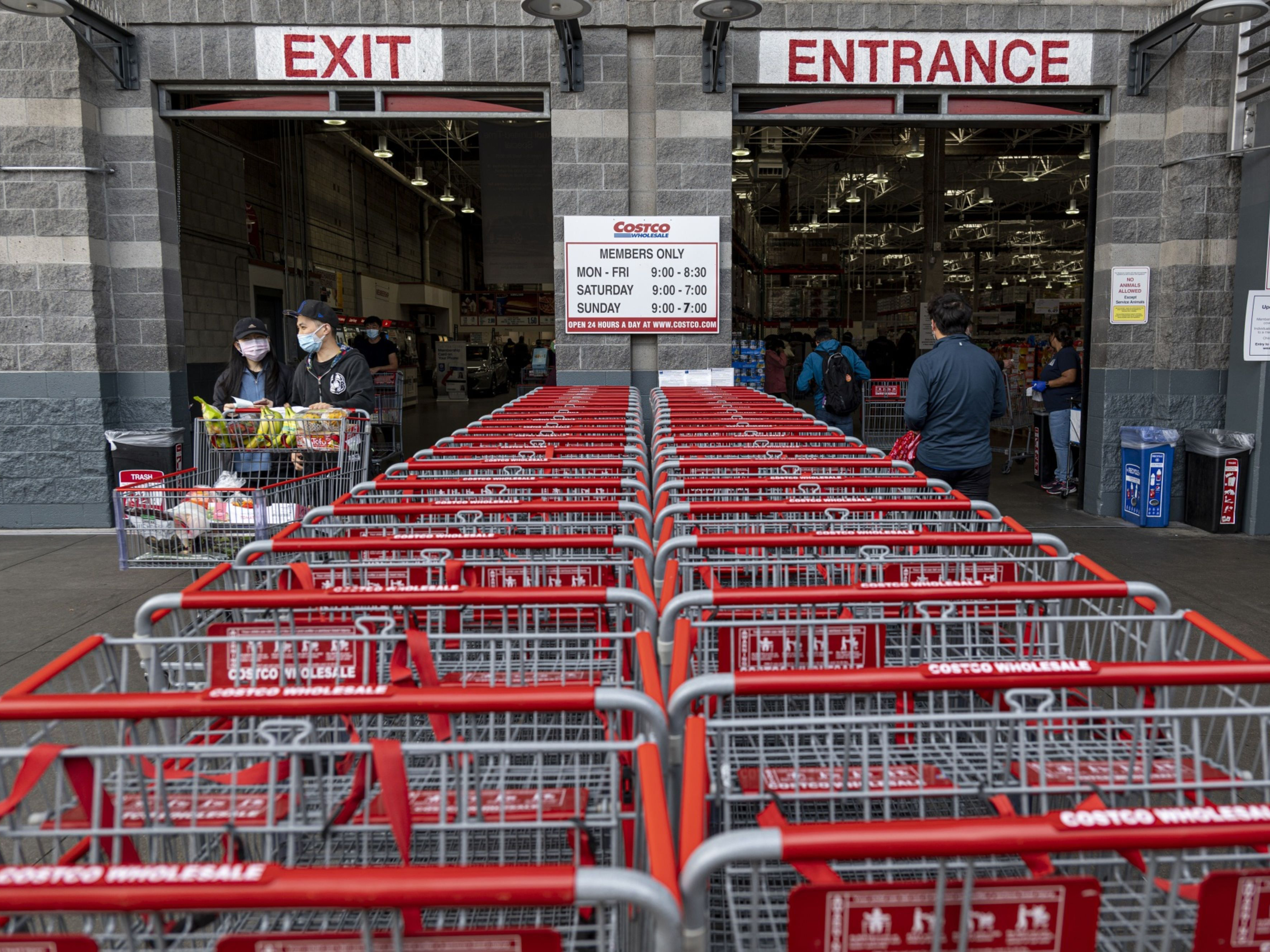 Costco shopping carts