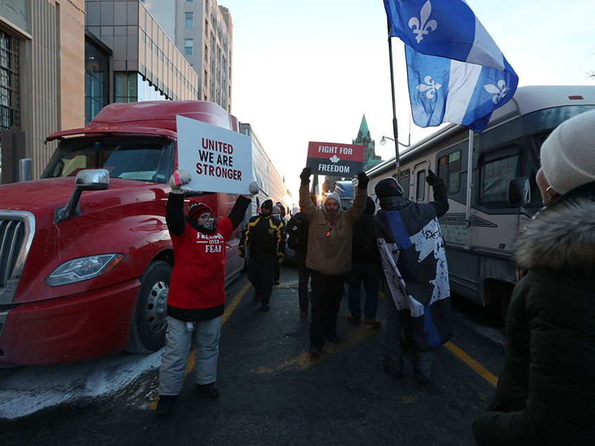 How Trucker Protests Shut the Canadian Border and Rocked the