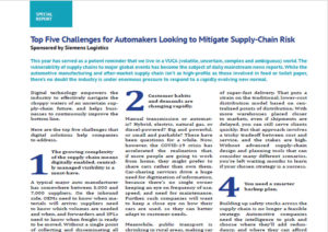 Top Five Challenges for Automakers Looking to Mitigate Supply-Chain Risk