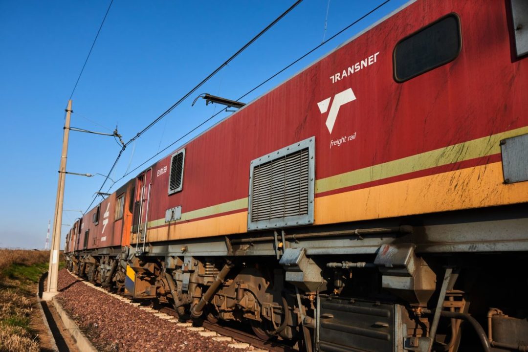 A TRANSNET TRAIN ON RAILS