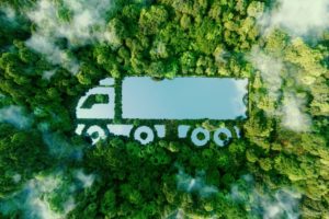 A GRAPHIC SHOWING AN AERIAL VIEW OF A FOREST WITH THE SHAPE OF A TRUCK CUT OUT IN SPACES