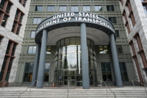 THE OUTSIDE OF THE U.S. DEPARTMENT OF TRANSPORTATION HEADQUARTERS IN WASHINGTON D.C.