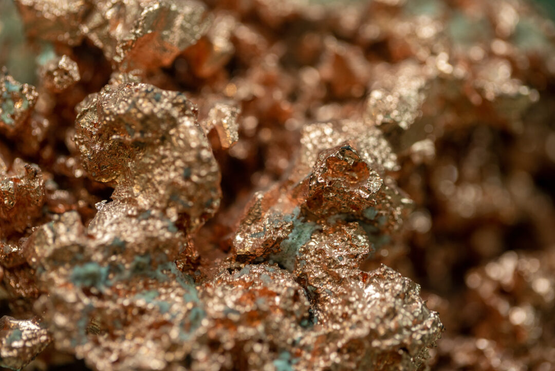 MATERIAL PHOTO OF A COPPER ORE.