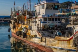 A fishing boat docked in Taiwan