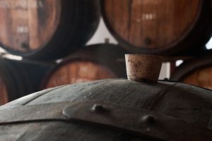 A corked barrel of cognac